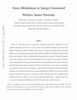 Research paper thumbnail of Green modulations in energy-constrained wireless sensor networks