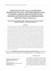 Research paper thumbnail of INFECTIVITY OF Oryctes NUDIVIRUS PRODUCED ON CELL CULTURE DSIR HA-1179 AGAINST LARVAE AND ITS EFFECTS ON FEEDING OF NEONATES OF RHINOCEROS BEETLE, Oryctes rhinoceros