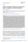 Research paper thumbnail of Varieties of political rhetorical reasoning: norm types, scorekeepers, and political projects