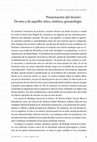 Research paper thumbnail of Presentación del dossier: De esto y de aquello: ética, estética, gnoseología