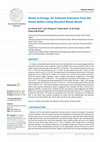 Research paper thumbnail of Waste to Energy: Air Pollutant Emissions from the Steam Boilers Using Recycled Waste Wood