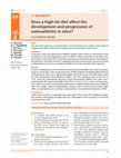 Research paper thumbnail of Does a high-fat diet affect the development and progression of osteoarthritis in mice? A systematic review