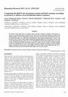 Research paper thumbnail of Comparing the lipid levels of pregnant women and their neonates according to presence or absence of environmental tobacco exposure