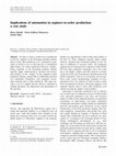 Research paper thumbnail of Implications of automation in engineer-to-order production: a case study