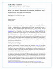 Research paper thumbnail of Who's to Blame? Sanctions, Economic Hardship, and Putin's Fear of Color Revolutions PONARS Eurasia Policy Memo No. 767 April 2022