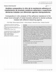 Research paper thumbnail of Análisis comparativo in vitro de la resistencia adhesiva al cizallamiento de brackets metálicos adheridos a superficies dentarias tratadas con diferentes agentes blanqueadores