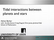 Research paper thumbnail of Tidal dissipation in stars and predictions for planetary orbital decay