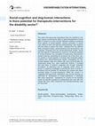 Research paper thumbnail of Social-cognition and dog-human interactions: Is there potential for therapeutic-interventions for the disability sector?