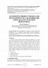 Research paper thumbnail of Automotive Product Design and Development of Car Dashboard Using Quality Function Deployment