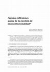 Research paper thumbnail of Algunas reflexiones acerca de la cuestión de inconstitucionalidad