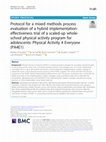 Research paper thumbnail of Protocol for a mixed methods process evaluation of the Smoking Treatment Optimisation in Pharmacies (STOP) trial