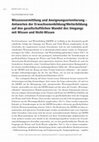 Research paper thumbnail of Wissensvermittlung und Aneignungsorientierung: Antworten der Erwachsenenbildung/Weiterbildung auf den gesellschaftlichen Wandel des Umgangs mit Wissen und Nicht-Wissen