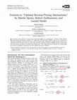 Research paper thumbnail of Erratum to “Optimal Reverse-Pricing Mechanisms” by Martin Spann, Robert Zeithammer, and Gerald Häubl