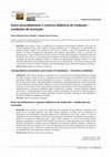 Research paper thumbnail of Entre procedimentos e roteiros didáticos de tradução – condições de invenção