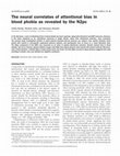 Research paper thumbnail of The neural correlates of attentional bias in blood phobia as revealed by the N2pc