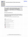 Research paper thumbnail of The complex relationship between government and NGOs in international development cooperation: South Korea as an emerging donor country