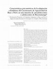 Research paper thumbnail of Características psicométricas de la adaptación colombiana del Cuestionario de Agresividad de Buss y Perry en una muestra de preadolescentes y adolescentes de Bucaramanga