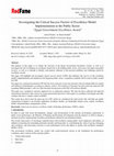 Research paper thumbnail of Investigating the Critical Success Factors of Excellence Model Implementation in the Public Sector “Egypt Government Excellence Award”