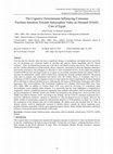 Research paper thumbnail of The Cognitive Determinants Influencing Consumer Purchase-Intention Towards Subscription Video on Demand (SVoD): Case of Egypt