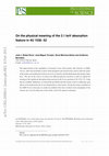 Research paper thumbnail of On the physical meaning of the 2.1 keV absorption feature in 4U 1538 52