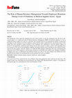 Research paper thumbnail of The Role of Human Resource Management Towards Employees Retention During Covid-19 Pandemic in Medical Supplies Sector - Egypt