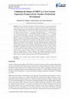 Research paper thumbnail of Validating the Impact of FIRST as a New Learner Experience Framework for Teachers Professional Development