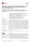 Research paper thumbnail of Persistence of Neutralizing Antibodies to SARS-CoV-2 in First Wave Infected Individuals at Ten Months Post-Infection: The UnIRSA Cohort Study