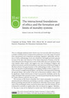 Research paper thumbnail of The interactional foundations of ethics and the formation and limits of morality systems