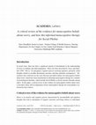 Research paper thumbnail of A critical review of the evidence for metacognitive beliefs about worry, and how this informed metacognitive therapy for Social Phobia