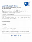 Research paper thumbnail of Organic Constitution of the CO3 Chondrites and Implications for Asteroidal Processes