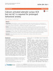 Research paper thumbnail of Calcium activated adenylyl cyclase AC8 but not AC1 is required for prolonged behavioral anxiety