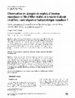 Research paper thumbnail of Observation en plongée de replats d'érosion eustatique à l'île d'Elbe (Italie) et à Marie-Galante (Antilles) : une séquence bathymétrique mondiale ?