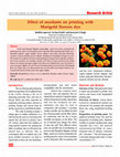 Research paper thumbnail of Effect of mordants on printing with Marigold flowers dye