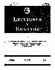 Research paper thumbnail of L E C C I ONES v_ SOCIALES '_DEFA!&_TAMENTO DE PUBLICACIONES "¿la "E" _ 3)} "ig-Lí Adjuntos: Correspondencia: Dirigirse a FACULTAD DE DERECHO Y CIENCIAS SOCIALES Departamento de Publicaciones