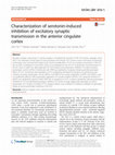 Research paper thumbnail of Characterization of serotonin-induced inhibition of excitatory synaptic transmission in the anterior cingulate cortex