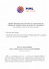 Research paper thumbnail of Quelle démarche pour favoriser la construction de relation de confiance dans un projet de conception