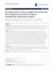 Research paper thumbnail of N-Acetyl-Cysteine Causes Analgesia by Reinforcing the Endogenous Activation of Type-2 Metabotropic Glutamate Receptors