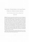 Research paper thumbnail of Partnerships: A potential solution to the common-property problem but a problem for antitrust authorities