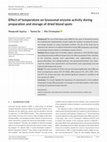 Research paper thumbnail of Effect of temperature on lysosomal enzyme activity during preparation and storage of dried blood spots