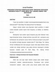 Research paper thumbnail of PENGARUH STRATEGI KEMITRAAN BANK TERHADAP KEPUASAN NASABAH PADA PT. BANK MEGA Tbk. CABANG AHMAD YANI MAKASSAR