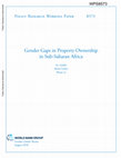 Research paper thumbnail of Gender Gaps in Property Ownership in Sub-Saharan Africa