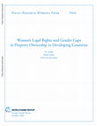 Research paper thumbnail of Women's Legal Rights and Gender Gaps in Property Ownership in Developing Countries