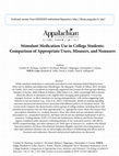 Research paper thumbnail of Stimulant medication use in college students: Comparison of appropriate users, misusers, and nonusers