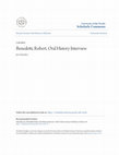 Research paper thumbnail of Scholarly Commons Benedetti, Robert, Oral History Interview