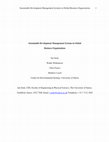 Research paper thumbnail of Sustainable development management systems in global business organizations