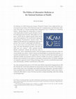 Research paper thumbnail of The Politics of Alternative Medicine at the National Institutes of Health