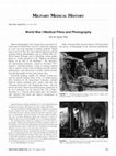 Research paper thumbnail of World War I medical films and photography