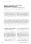 Research paper thumbnail of Über die Problematik der Berufsbildung im niederschwelligen Bereich Zentrale Ergebnisse und weiterführende Gedanken aus der Evaluation der Praktischen Ausbildung (PrA) INSOS