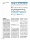 Research paper thumbnail of Neugeborenenh&#x000F6;rscreening mit dem automatisierten Me&#x000DF;ger&#x000E4;t Echosensor f&#x000FC;r otoakustische Emissionen