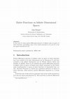 Research paper thumbnail of Entire Functions on Infinite Dimensional Spaces